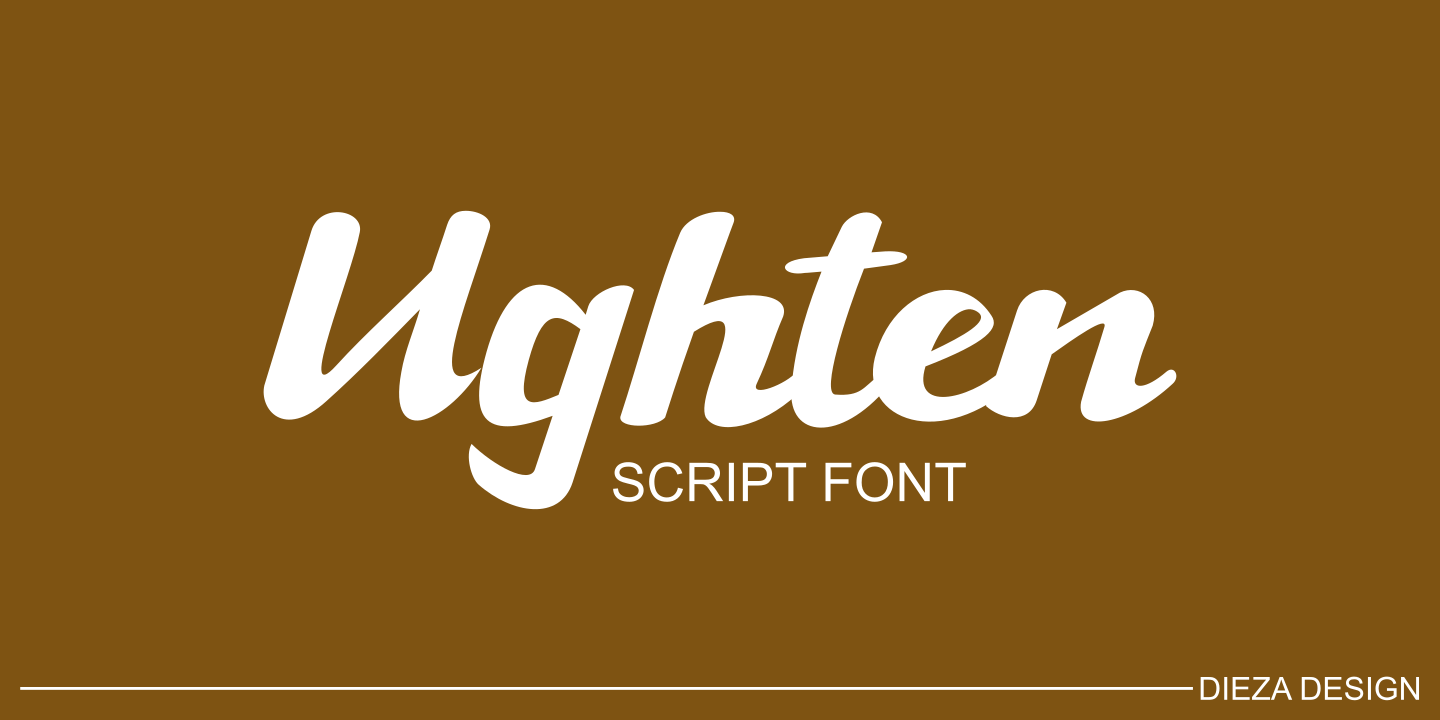 Ughten Font preview